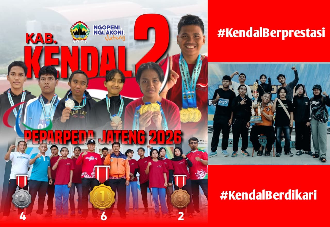 KENDAL JUARA 2 PEPARPEDA JATENG 2026, SABET 12 MEDALI