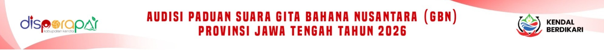 https://disporapar.kendalkab.go.id/AUDISI PADUAN SUARA GITA BAHANA NUSANTARA (GBN) TINGKAT PROVINSI JAWA TENGAH TAHUN 2026